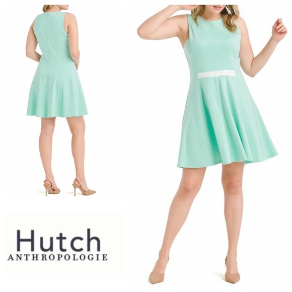 Anthropologie Dresses & Skirts - Hutch Design Mint Green Ponte Fit & Flare Dress